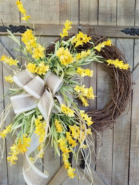 yellow wreath for front door